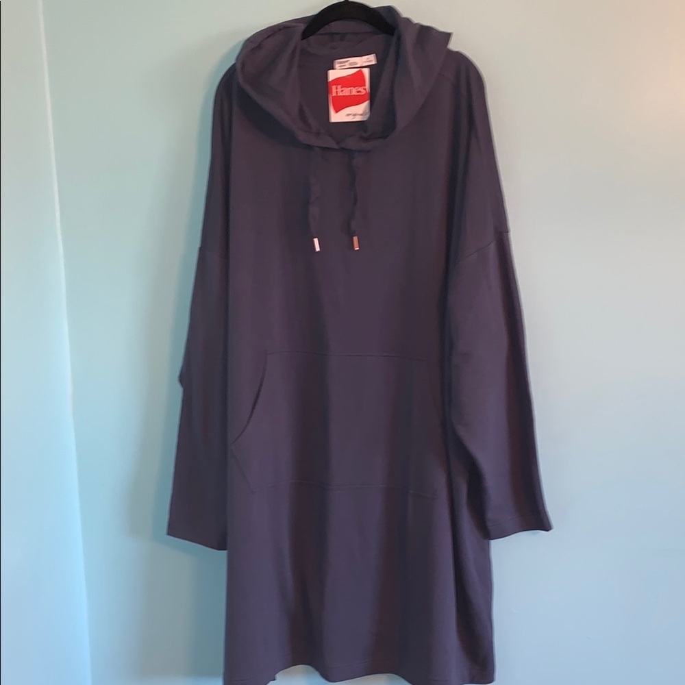 Hanes Navy Blue Hoodie Dress